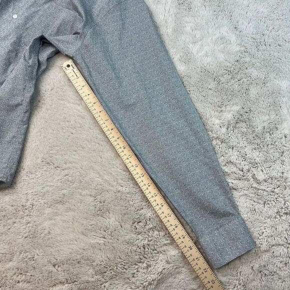 Calvin Klein Regular Fit Performance Non Iron Dress Shirt Mens 15.5 34/35 Cotton - Picture 9 of 10